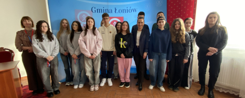 Lekcja Samorządowa i warsztaty dla klas VIII w Urzędzie Gminy Łoniów 